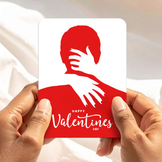 Magnet Flexible Happy Valentine’s Day Red Love Hug Silhouette