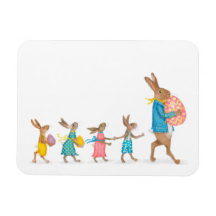 Magnet Flexible Hares sur un aimant frigo de chasse aux oeufs de P