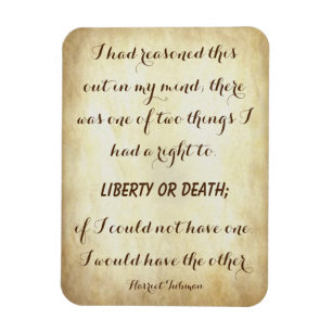 Magnet Flexible Harriet Tubman, Puissante liberté ou citation de m