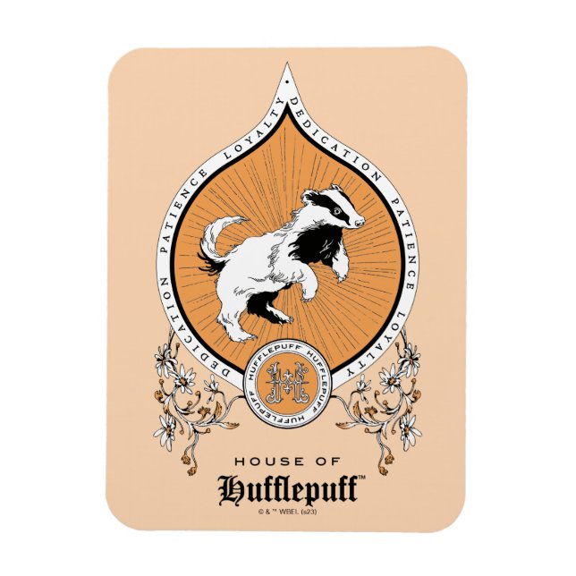 Magnet Flexible HARRY POTTER™ | Délicat croquis HUFLEPUFF™ Crest (Vertical)