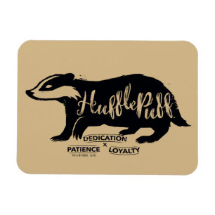 Magnet Flexible Harry Potter   HUFFLEPUFF™ Silhouette Typography