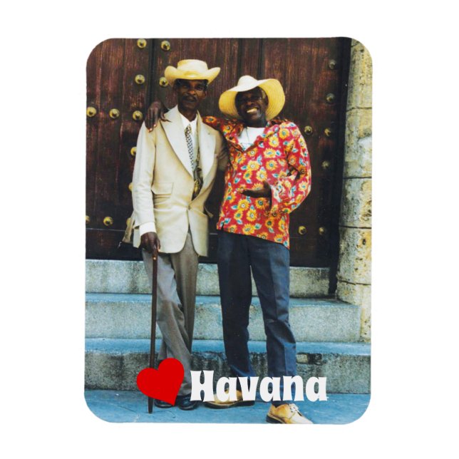 Magnet Flexible Havana Cuba Hommes en robe traditionnelle (Vertical)