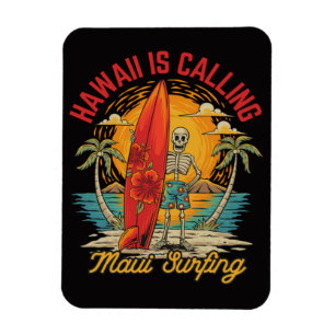 Magnet Flexible Hawaii Appelle Maui Surfant les Vibrations de l'Îl