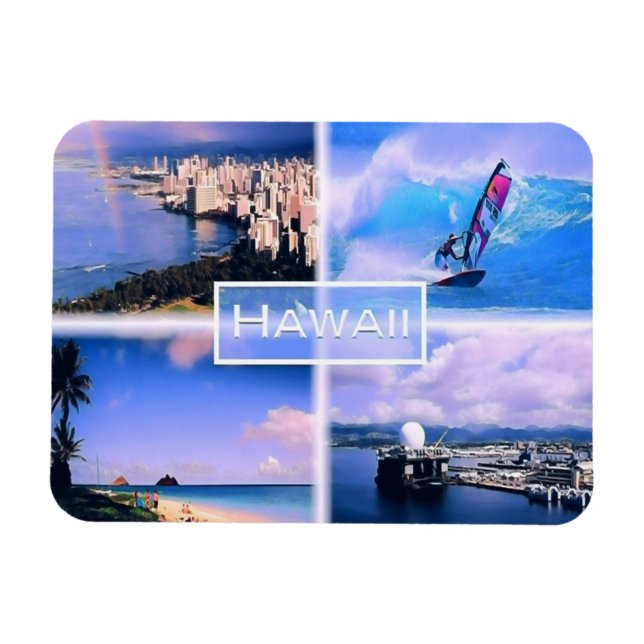 Magnet Flexible Hawaii - Etats-Unis - Mosaïque - (Horizontal)