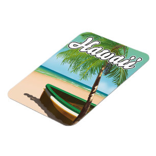 Magnet Flexible Hawaii Tropical Beach travel poster