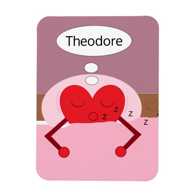 Magnet Flexible Heart Dreams Pink and Purple (Vertical)