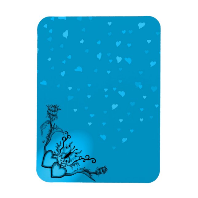 Magnet Flexible Heart with Flower and Butterfly (Vertical)