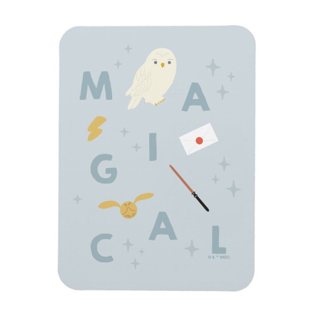 Magnet Flexible Hedwigh "magique" typographie graphique (Vertical)