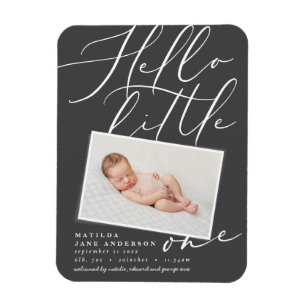 Magnet Flexible Hello little one chic elegant modern photo