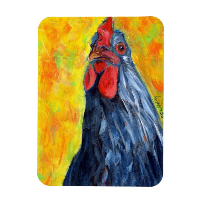 Magnet Flexible Hen bleu (Vertical)