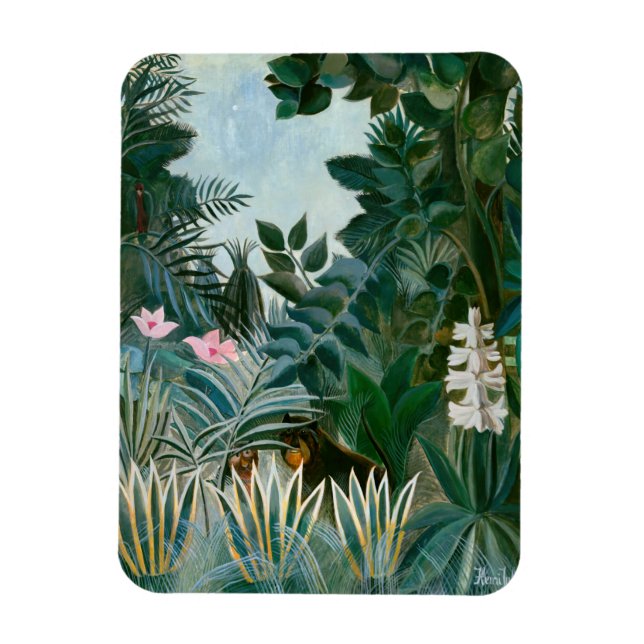 Magnet Flexible Henri Rousseau - La jungle équatoriale (Vertical)