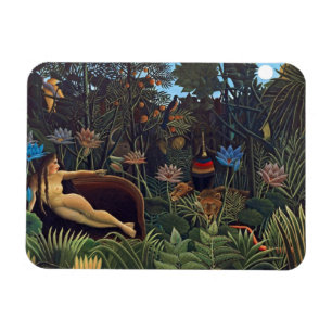 Magnet Flexible Henri Rousseau Le Rêve - Femme de la jungle avec d