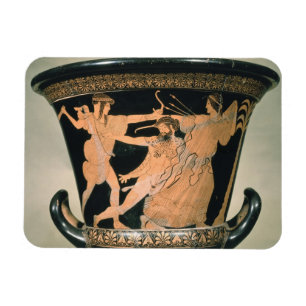 Magnet Flexible Herakles luttant, détail d'un grenier rouge-figu