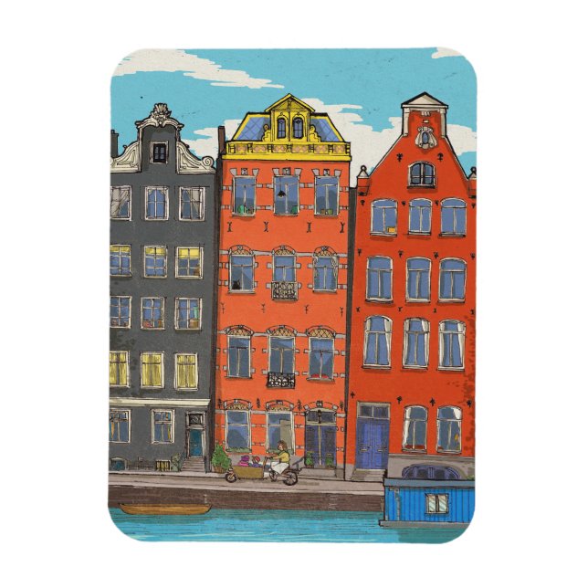 Magnet Flexible Herengracht Canal Amsterdam Pays-Bas (Vertical)