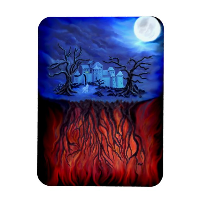 Magnet Flexible Heure de sorcellerie, entre Ciel et Enfer (Vertical)