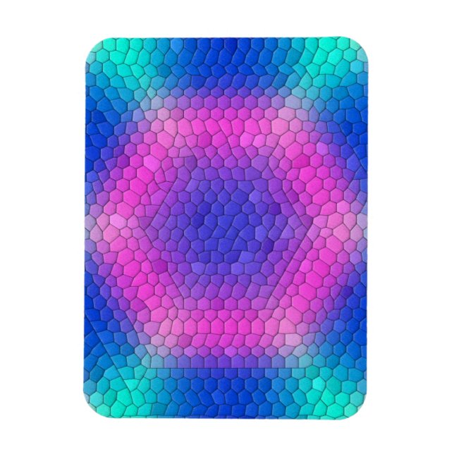 Magnet Flexible Hexagones de l'échelle de sirène holographique ros (Vertical)
