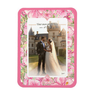 Magnet Flexible Hibiscus & dentelle PINK