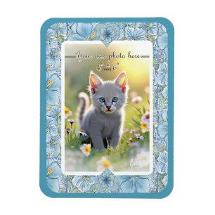 Magnet Flexible Hibiscus & dentelle TURQUOISE