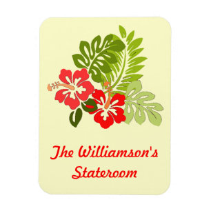 Magnet Flexible Hibiscus sur le marqueur de porte de la salle de s