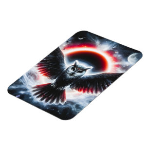 Magnet Flexible Hibou céleste cosmique mystique