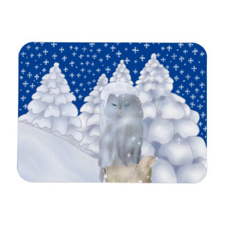 Magnet Flexible Hibou dans la neige