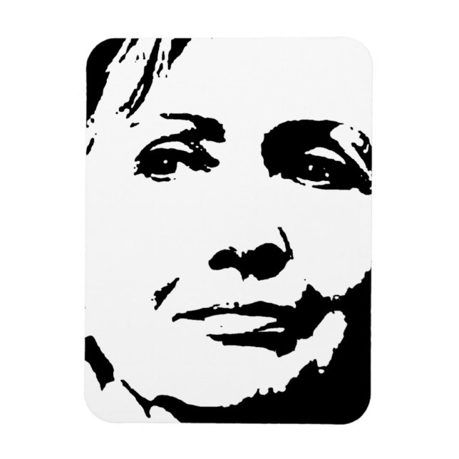 MAGNET FLEXIBLE HILLARY CLINTON INK ART (Vertical)