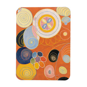 Magnet Flexible Hilma Af Klint, Le Dix Plus Grand No3, Art Abstrai
