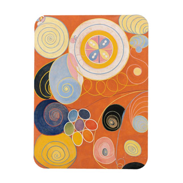 Magnet Flexible Hilma Af Klint, Le Dix Plus Grand No3, Art Abstrai (Vertical)