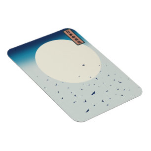 Magnet Flexible hirondelles au clair de lune japon