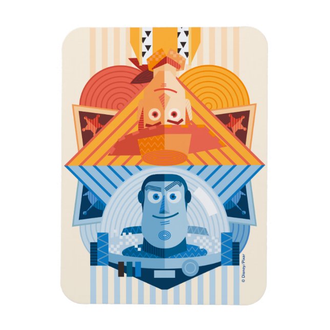 Magnet Flexible Histoire du jouet | Woody & Buzz Reversible Graphi (Vertical)