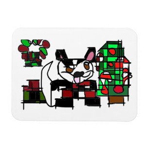 Magnet Flexible hiver de Boston terrier