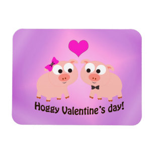 Magnet Flexible Hoggy Valentine's Day Pig Love