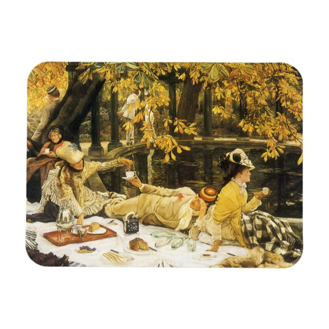 Magnet Flexible Holyday, le pique-nique de James Tissot, Art Victo (Horizontal)