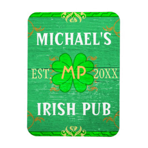 Magnet Flexible Home Bar sur mesure Irish Pub Green