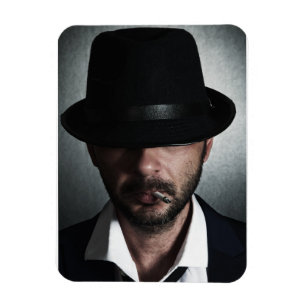 Magnet Flexible Homme rétro fumeur