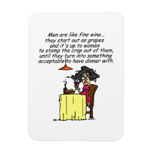 Magnet Flexible Hommes et FIne Humour de vin