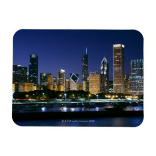 Magnet Flexible Horizon de Chicago du centre la nuit
