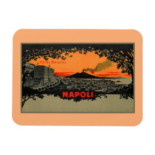 Magnet Flexible Hôtel antique Bristol Naples Napoli de litho de