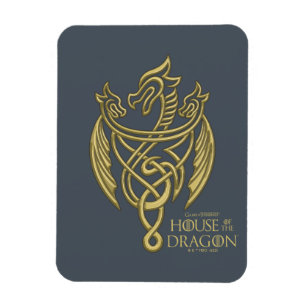 Magnet Flexible HOUSE of the Dragon Golden Filigree Dragon Crest