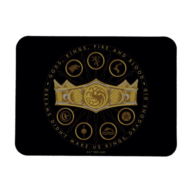 Magnet Flexible HOUSE of the Dragon | Seven Kingdoms Crown Graphic (Horizontal)
