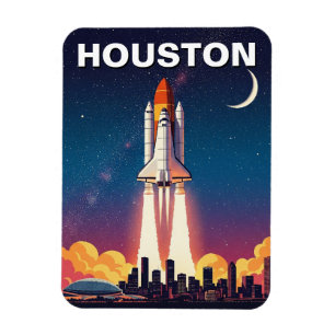 Magnet Flexible Houston Texas Skyline Ville chute