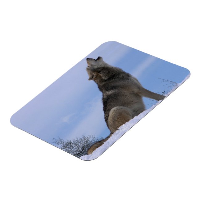 Magnet Flexible Howling Loup de bois de l'Alaska (Côté Gauche)