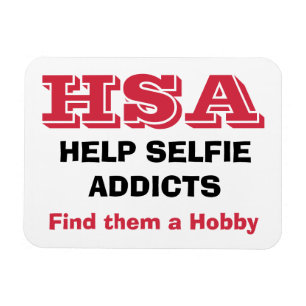 Magnet Flexible "HSA - Aide Selfie Addicts - Trouvez-les un passe-