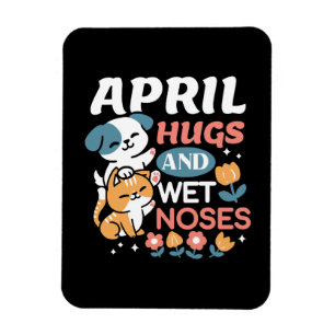 Magnet Flexible Hugs, Nez Humide et Vibes de Printemps - Animaux d