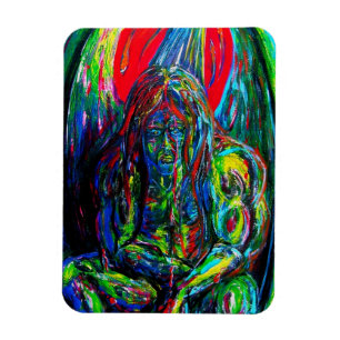 Magnet Flexible Huile Abstraite colorée sur toile