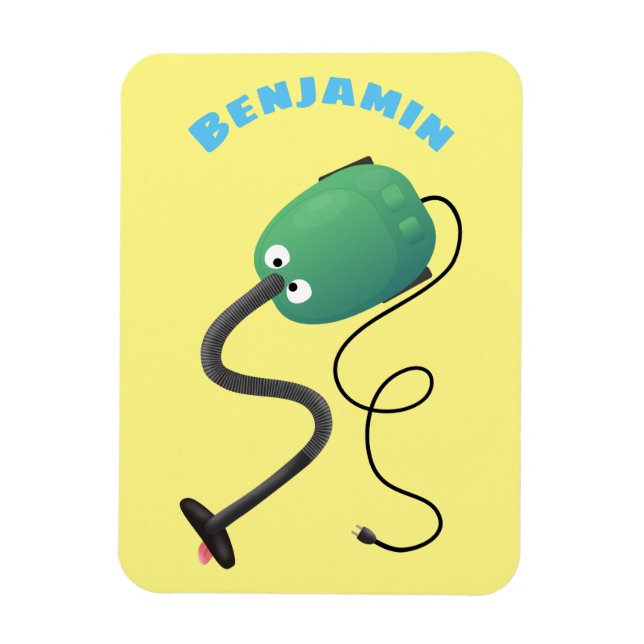 Magnet Flexible Humour de dessin animé de l'aspirateur mignon (Vertical)