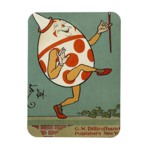 Magnet Flexible Humpty Dumpty, Comptine de Mère l'Oie vintage