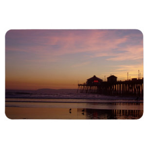 Magnet Flexible Huntington Beach Pier au coucher du soleil Flexi M