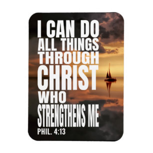 MAGNET FLEXIBLE I CAN DO ALL THINGS THROUGH CHRIST WHO STRENGTHENS