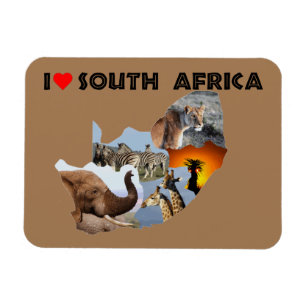 Magnet Flexible I Coeur Afrique du Sud pays sauvage